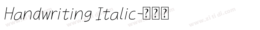 Handwriting Italic字体转换